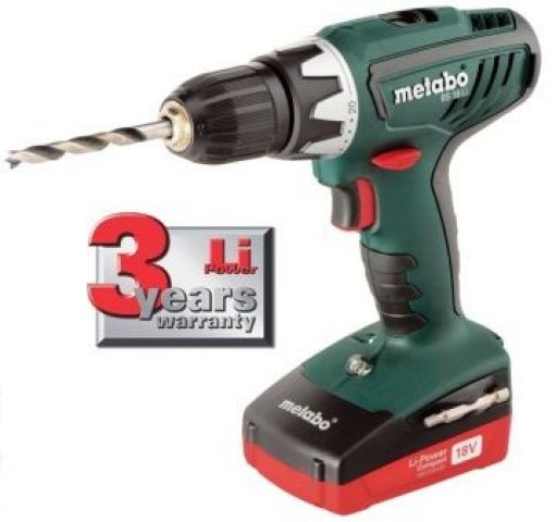 Аккумуляторная дрель - шуруповерт Metabo BS 18 Li, 3 Ач_0
