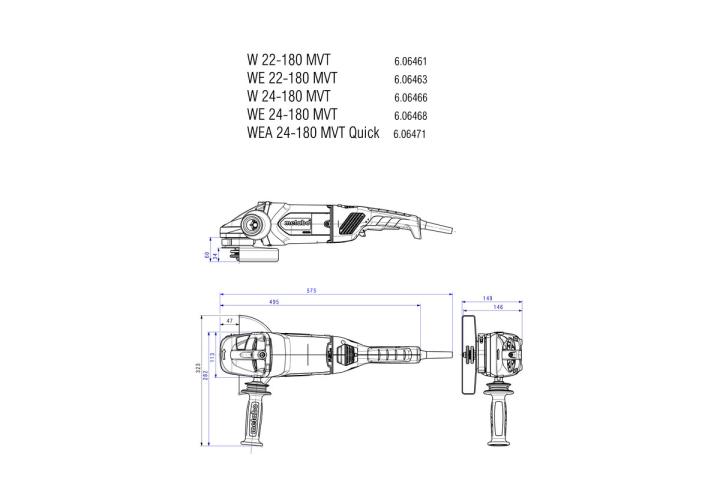 Болгарка Metabo W 24-180 MVT_2