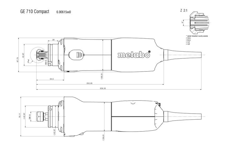 Пряма шліфмашина Metabo GE 710 Compact_2
