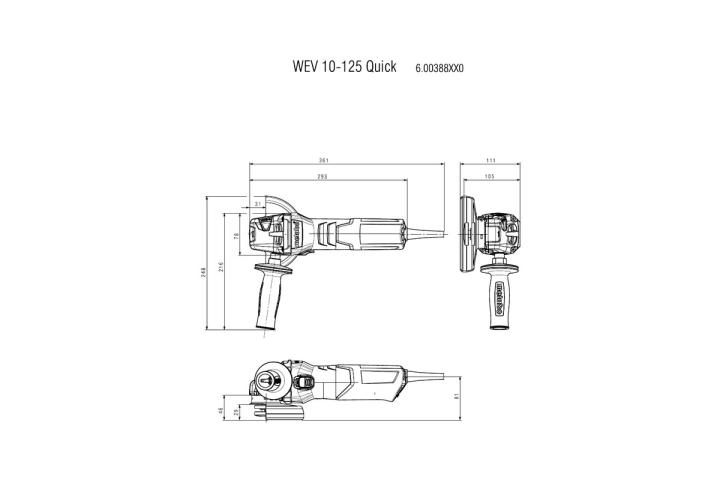 Болгарка Metabo WEV 11-125 Quick_5