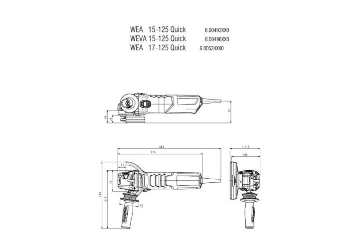 Болгарка Metabo WEVA15-125 Quick_4