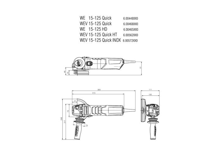 Болгарка Metabo WEV15-125 Quick HT_5