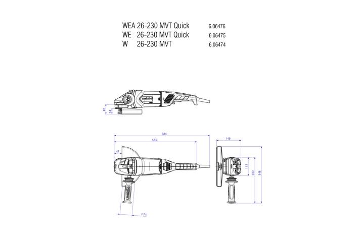 Болгарка Metabo W 26-230 MVT_4
