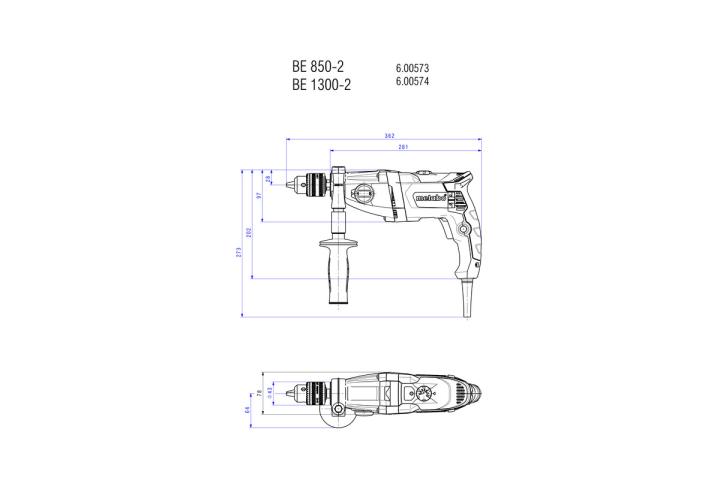 Дриль Metabo BEV 1300-2 ЗВП_3