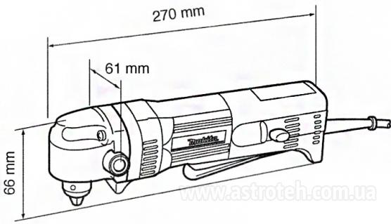 Дриль кутова Makita DA3010F_1
