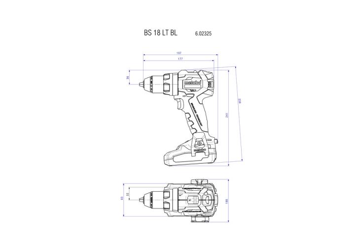 Акумуляторний шуруповерт Metabo BS 18 LT BL_1